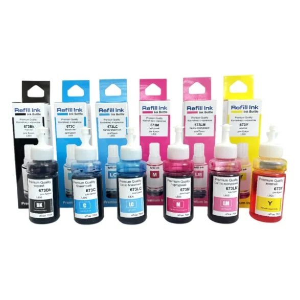 Чорнило Premium Quality Epson 673 SET BK/C/M/Y/LC/LM 6х70ml (70264951)