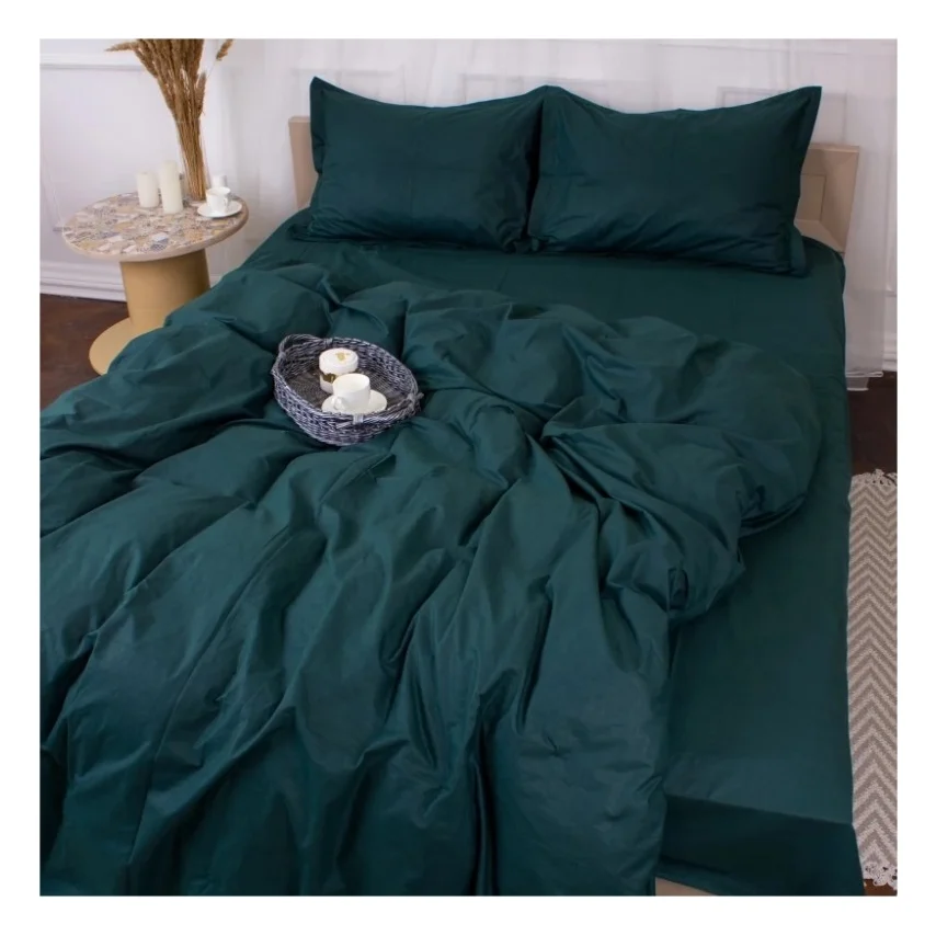 Постільна білизна MirSon Poplin Line 091 Emerald 110x140 (2200006277408)