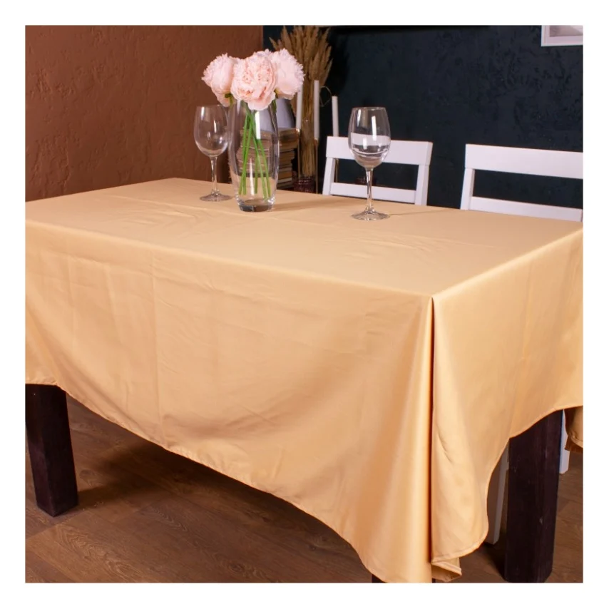 Скатертина MirSon Водонепроникна №402 Satin Waterproof Gold 140x300 см (2200006739456)