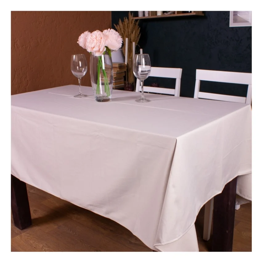 Скатертина MirSon Водонепроникна №403 Satin Waterproof Light Gray 140x140 см (2200006739531)