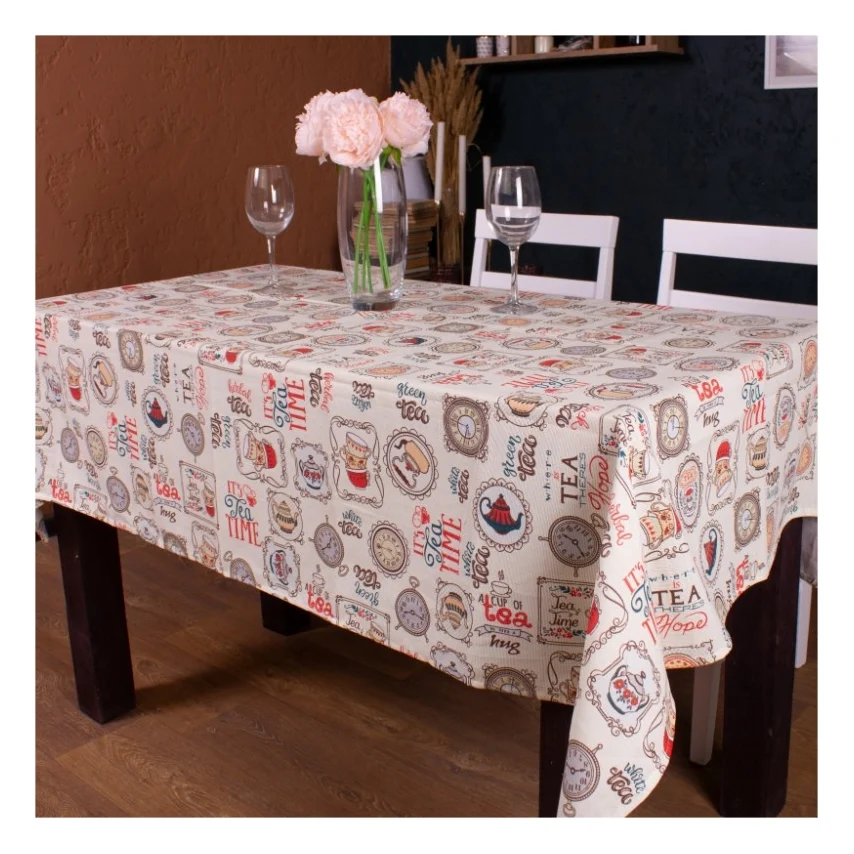 Скатертина MirSon Рогожа №218 Cream Services 130x300 см (2200006738589)