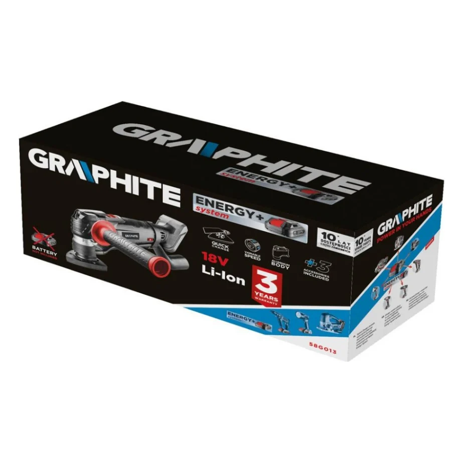 Реноватор Graphite Energy+ 18V, 5000-20000об/хв (без АКБ та ЗП) (58G013) — фото 5