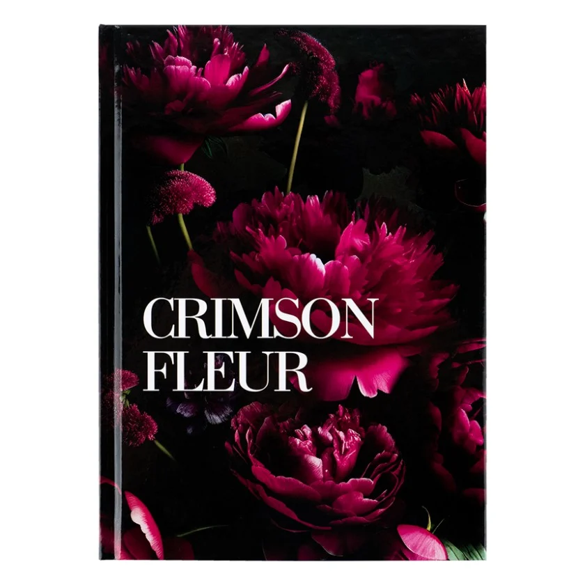 Книга записна Axent Crimson fleur А5, 96 аркушів, клітинка, тверда обкладинка (8459-4-A)