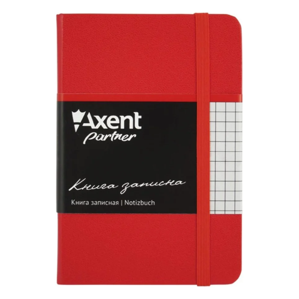 Книга записна Axent Partner, 95*140, 96sheets, square, red (8301-03-А)