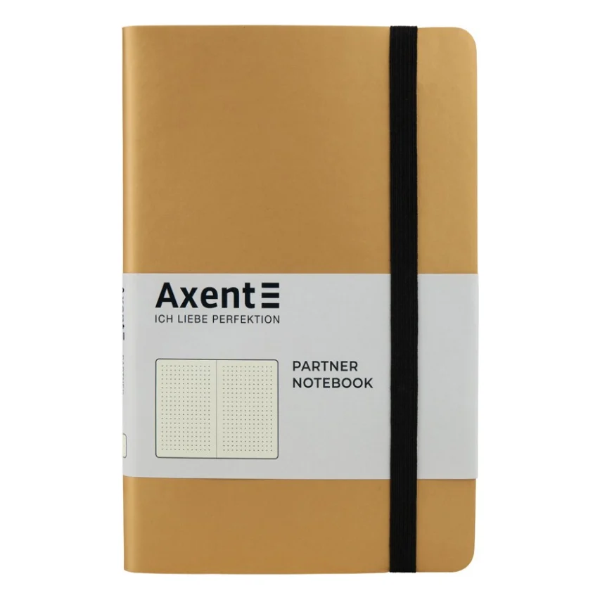 Книга записна Axent Partner Soft 125х195 мм в точку 96 аркушів Золотиста (8312-35-A)