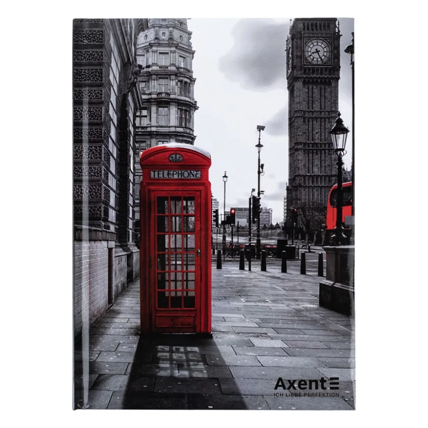 Книга записна Axent R&B Telephone А5, 96 аркушів, клітинка, тверда обкладинка (8457-5-A)