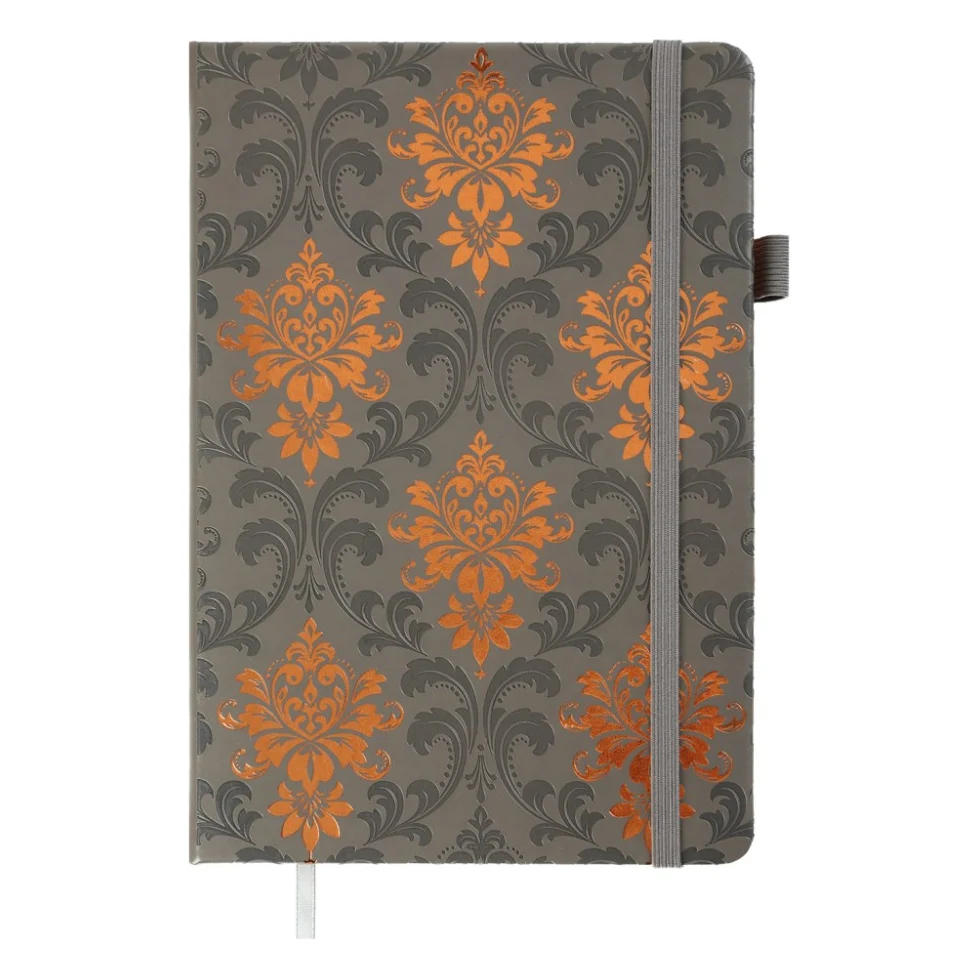 Книга записна Buromax ROYAL А5 96 аркушів клітинка, сірий (BM.295125-09)