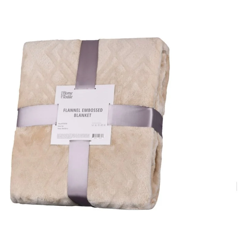 Плед Ardesto Embossed тауп, 200х220 см (ART0302EB)