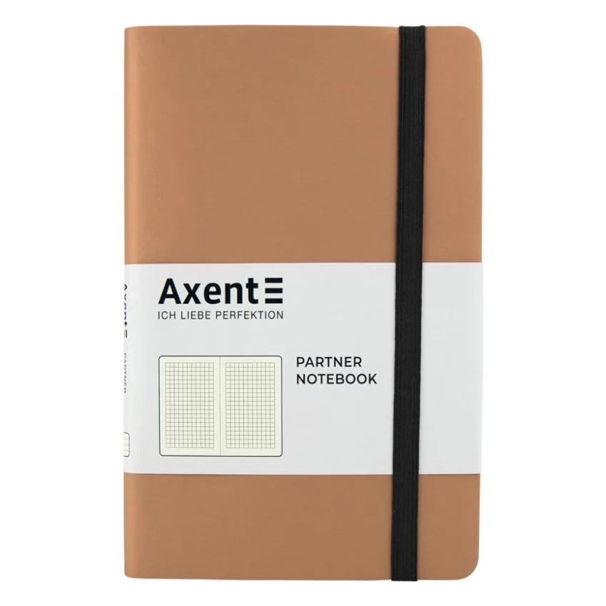 Блокнот Axent Partner Soft, 125х195, 96арк, кліт, золотий (8206-35-A)