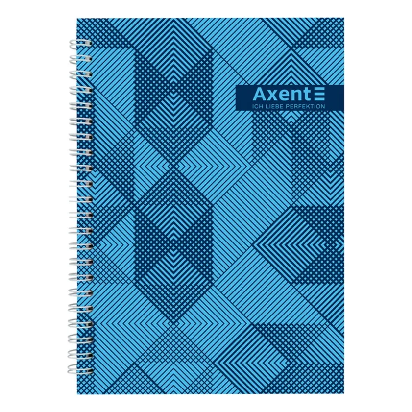 Блокнот Axent на спіралі А5 96 аркушів, клітинка, тверда обкладинка №33 (8032-33-A)