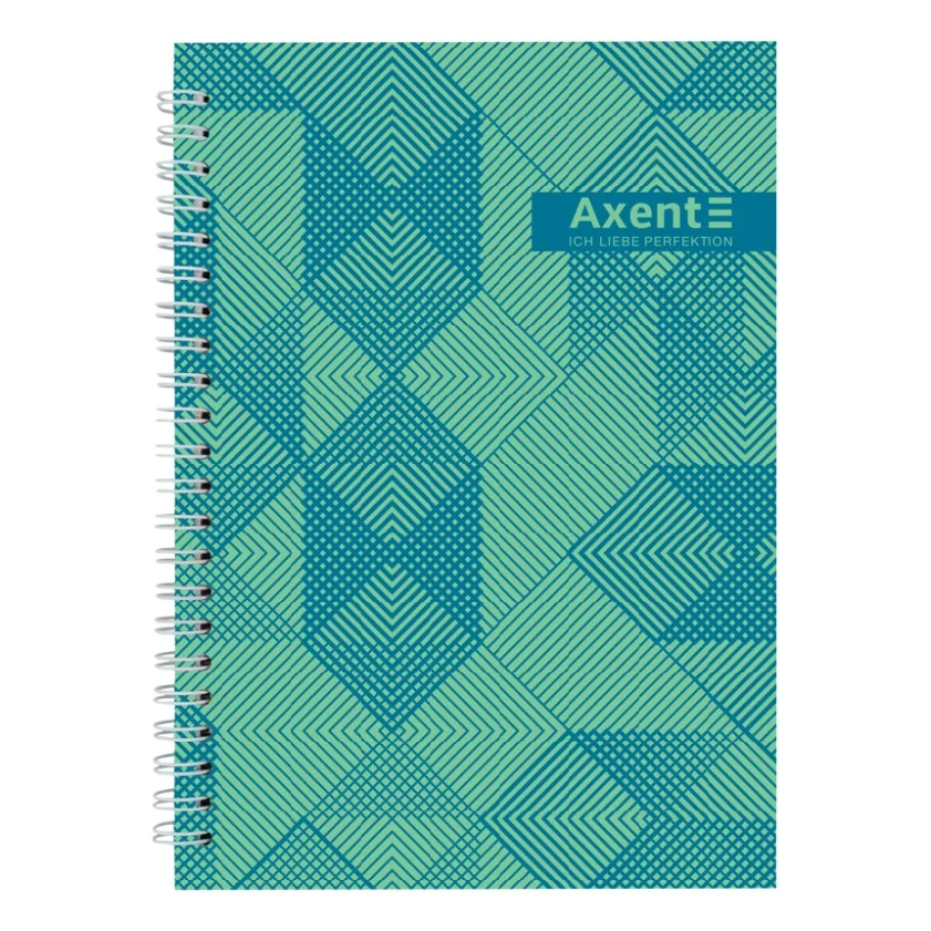Блокнот Axent на спіралі А5 96 аркушів, клітинка, тверда обкладинка №34 (8032-34-A)