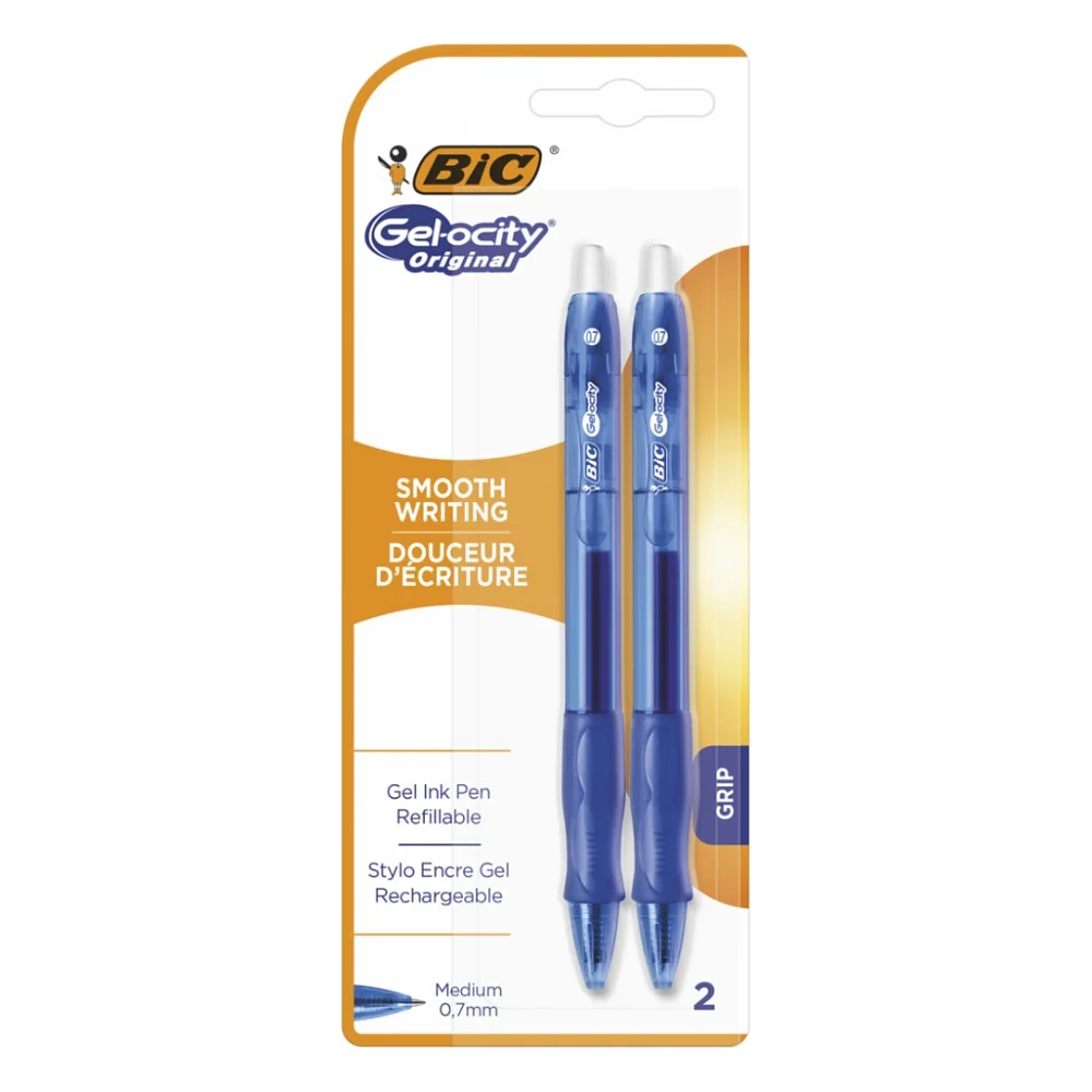 Ручка гелева Bic Gel-Ocity Original, синя 2 шт в блістері (bc964754)