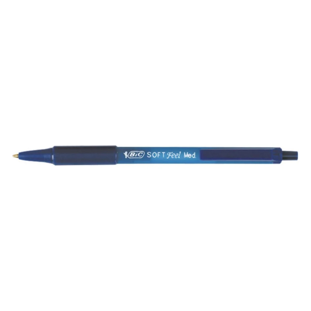 Ручка кулькова Bic Soft Feel Clic Grip, синя, 3шт в блістері (bc837396)
