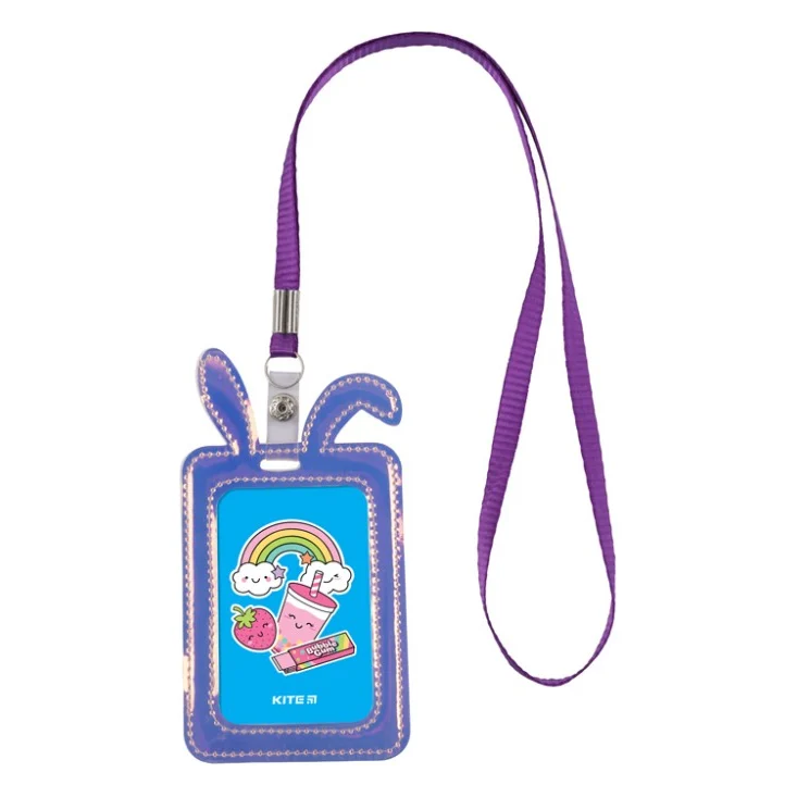 Бейдж Kite Bunny, з голографічним ефектом, фіолетовий (K22-449-01)