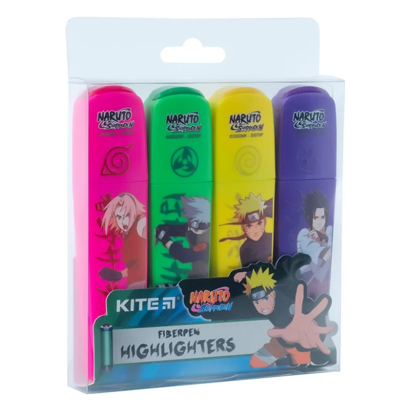 Набір маркерів Kite Highlighter Naruto, набір з 4-х кольорів (NR24-444) — фото 4