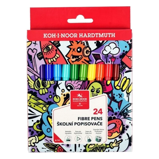 Фломастери Koh-i-Noor Teenage 24 кольори (771002/24)