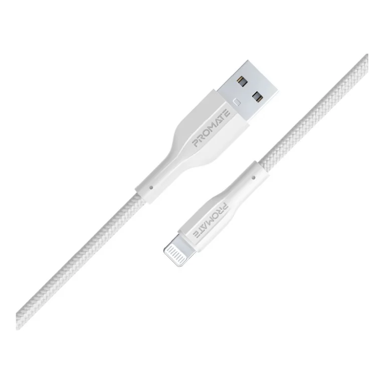Дата кабель USB 2.0 AM to Lightning 2.0m 2A xCord-Ai200 white Promate (xcord-ai200.white)