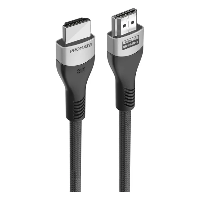 Кабель мультимедійний HDMI to HDMI 3.0m v2.1 grey Promate (primelink8k-300.grey)