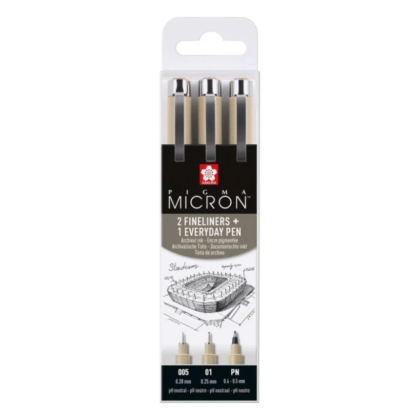 Лайнер Sakura Набір Pigma Micron URBAN, 3 шт (8712079423919)