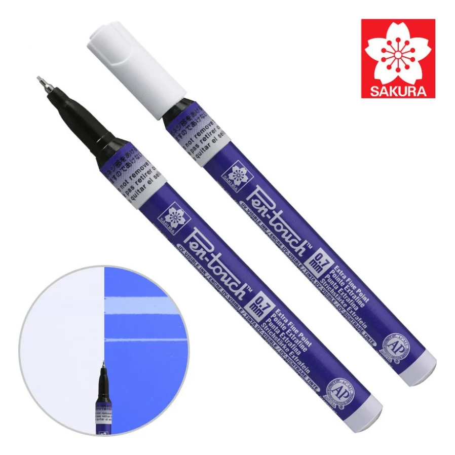 Маркер Sakura Pen-Touch Блакитний, ультрафіолетовий, тонкий (EXTRA FINE) 0.7мм (084511322691)