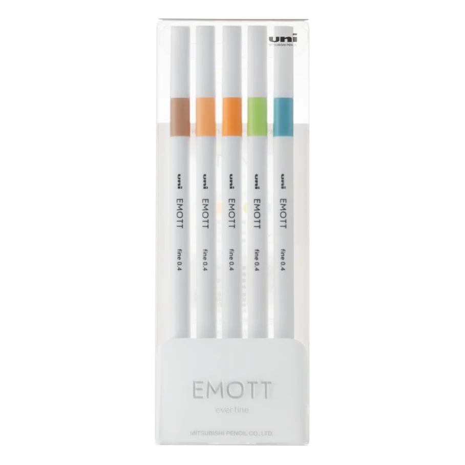 Лайнер UNI набір Emott Nature Color 0.4 мм 5 кольорів (PEM-SY/5C.06NC)
