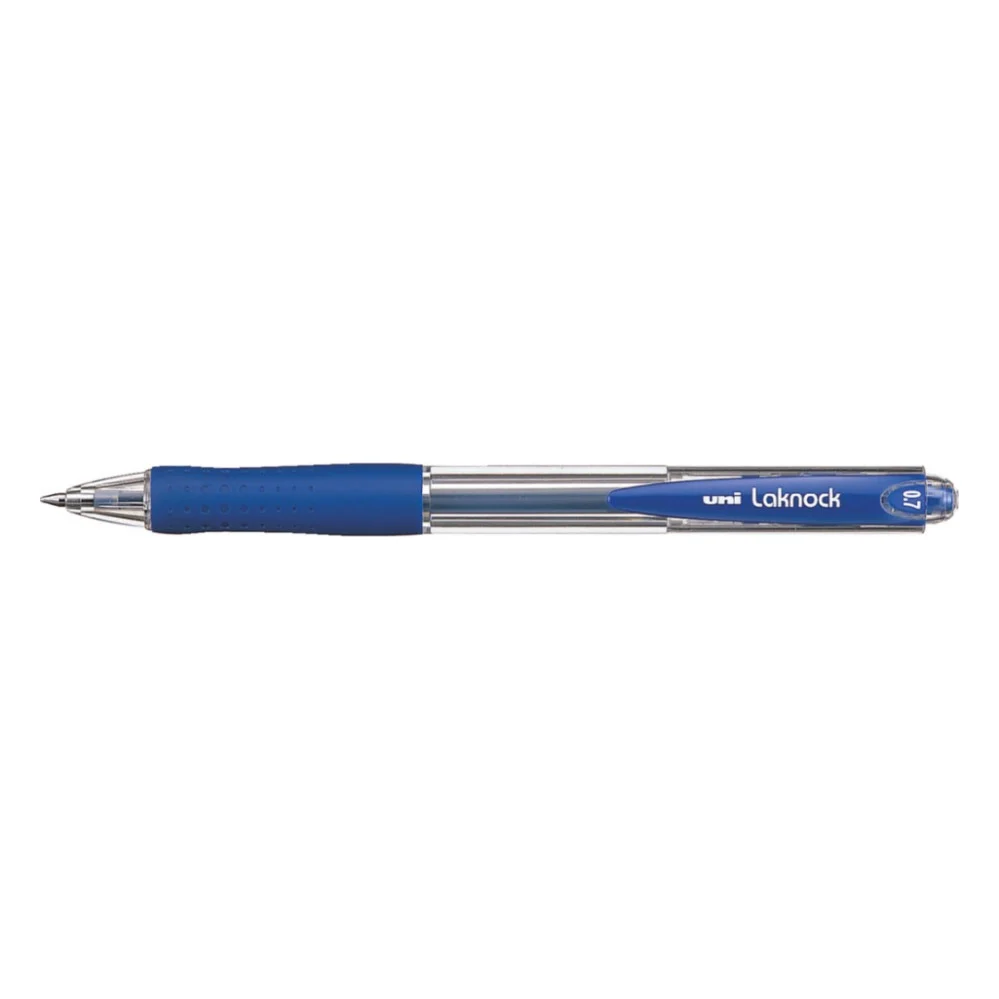 Ручка кулькова UNI автоматична Laknock синій 0,5 мм (SN-100.(05).Blue.)