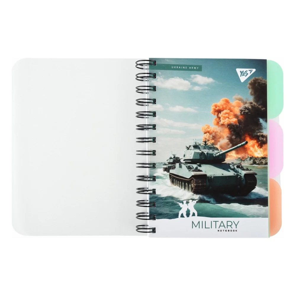 Блокнот Yes В6 Military 144 аркуша пластикова обкладинка (681981)
