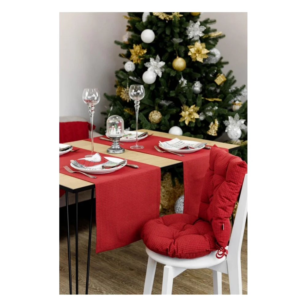 Доріжка на стіл Прованс Merry Christmas червона 40x140 см (031478) — фото 3