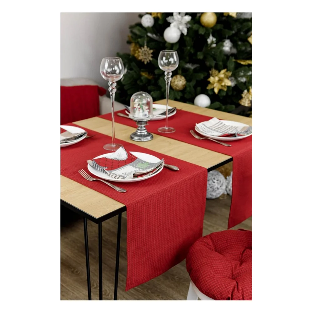 Доріжка на стіл Прованс Merry Christmas червона 40x140 см (031478) — фото 5