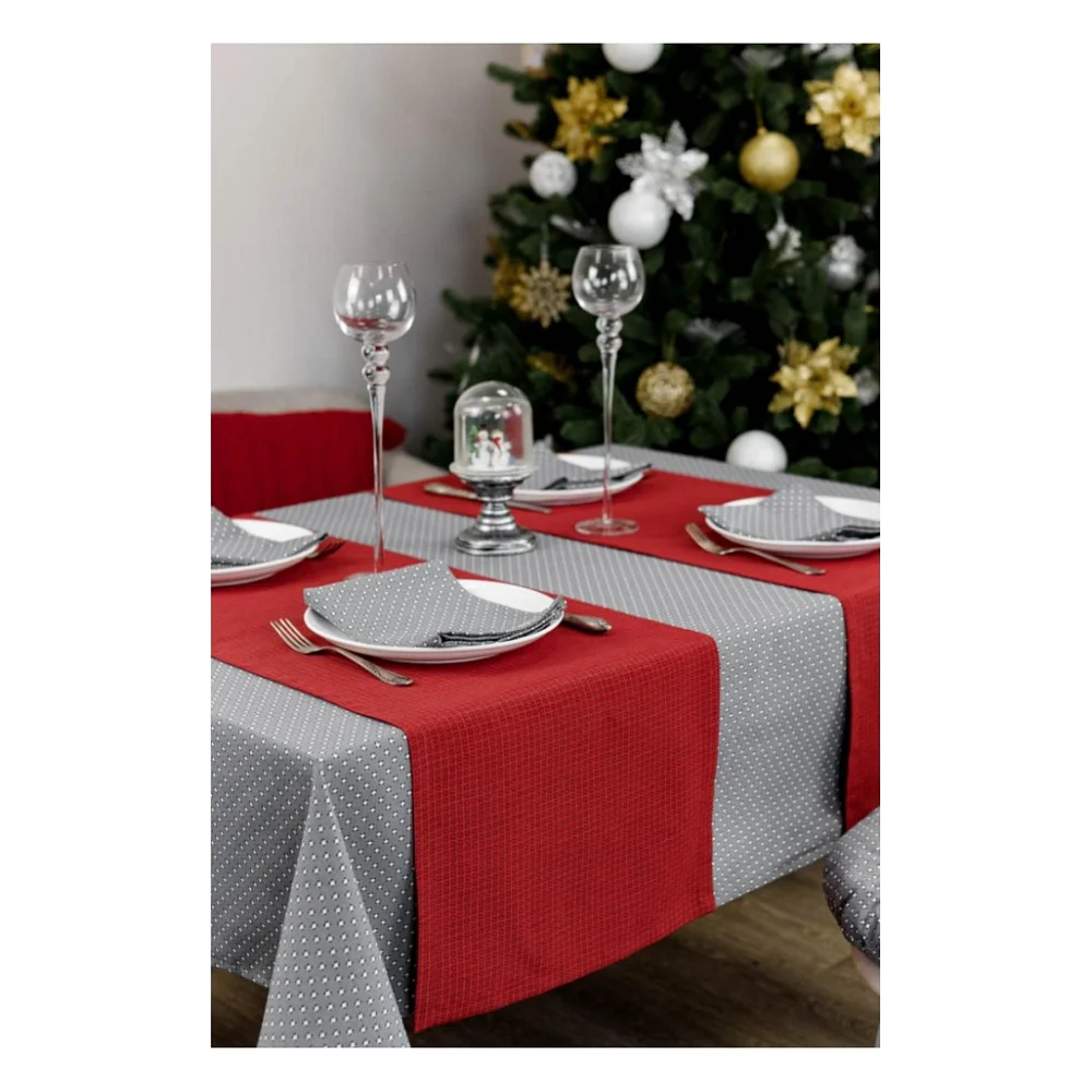 Доріжка на стіл Прованс Merry Christmas червона 40x140 см (031478) — фото 10