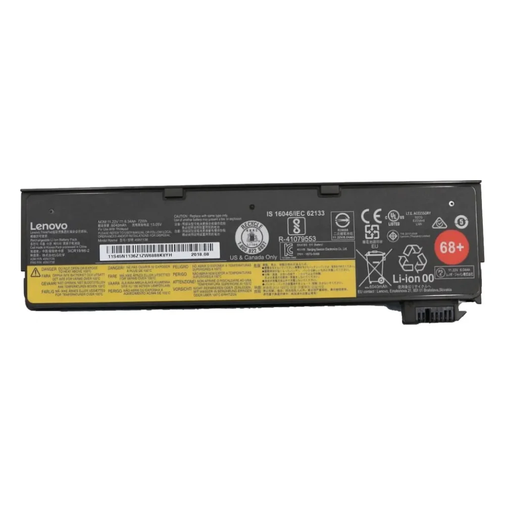 Акумулятор до ноутбука Lenovo ThinkPad X240/T440s (68+), 56Wh (5200mAh), 6cell, 10.8V, Li-ion AlSoft (A71083)