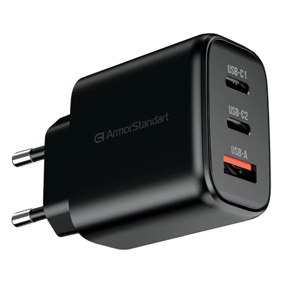 Зарядний пристрій Armorstandart ARP-621 Resolute Power USB-C 65W GaN Black (ARM70023)