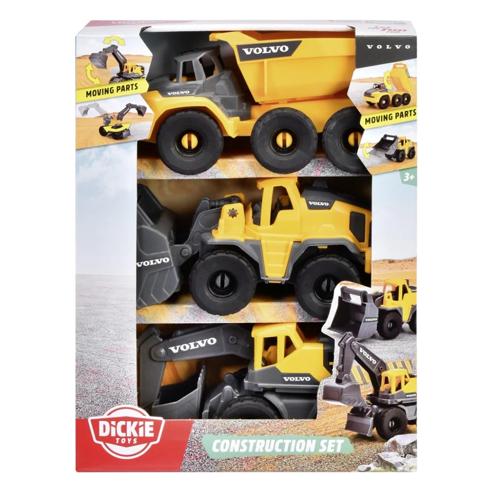 Спецтехніка Dickie Toys Вольво. Автоконструктор, 3 машини (3722015) — фото 4