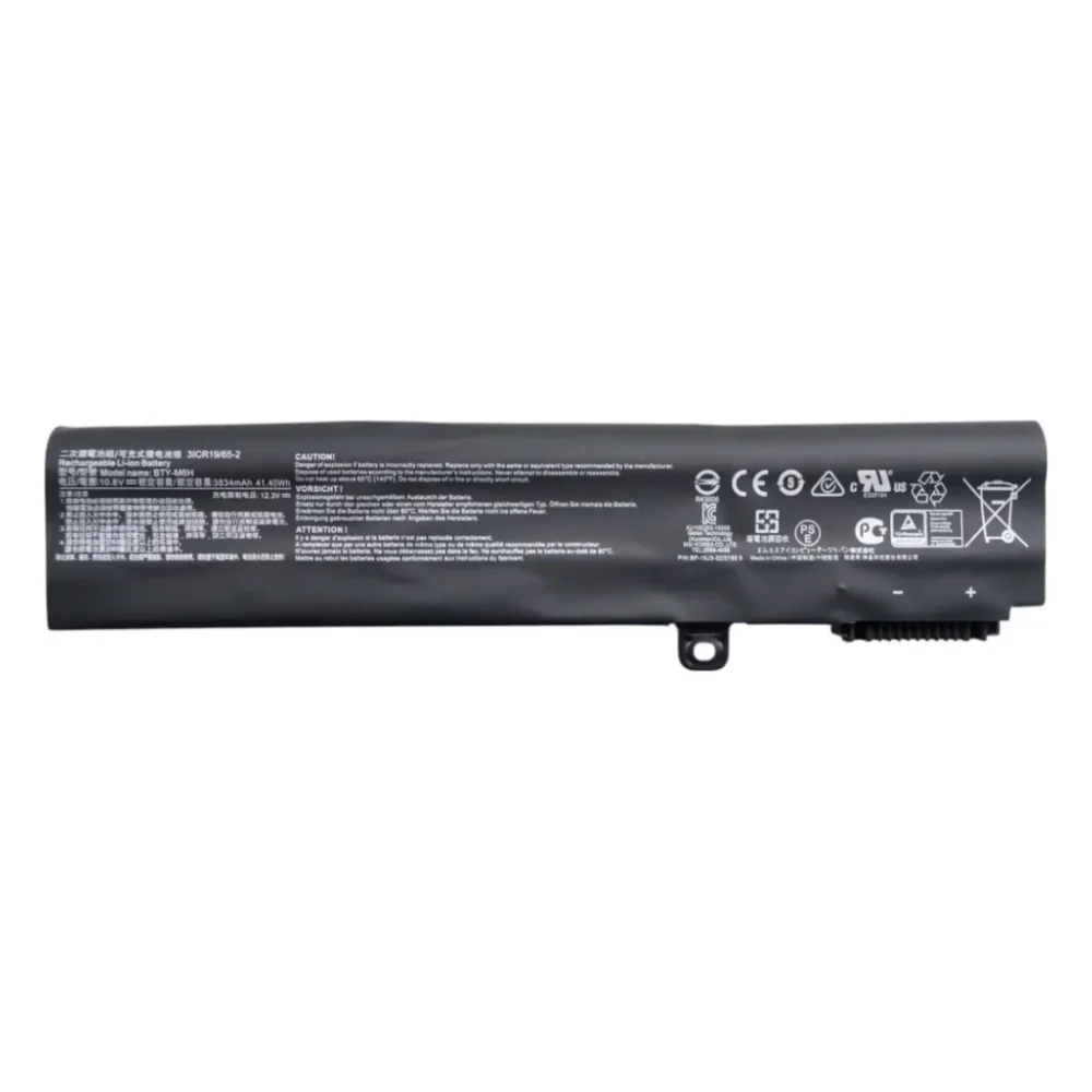 Акумулятор до ноутбука MSI BTY-M6H, 3834mAh (41.4Wh), 6cell, 10.8V, Li-ion (A71021)