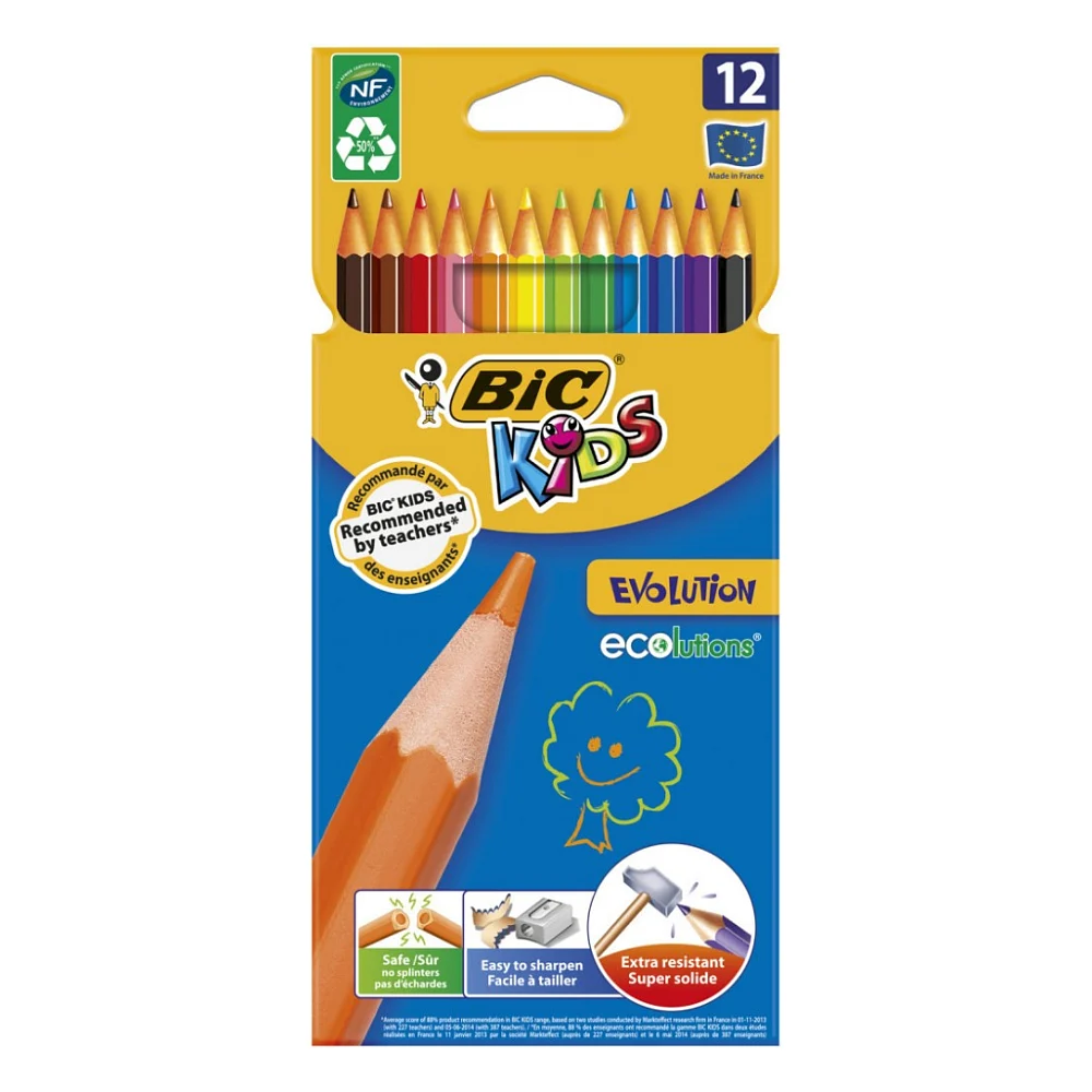 Олівці кольорові Bic Kids Evolution 12 шт (bc82902912)