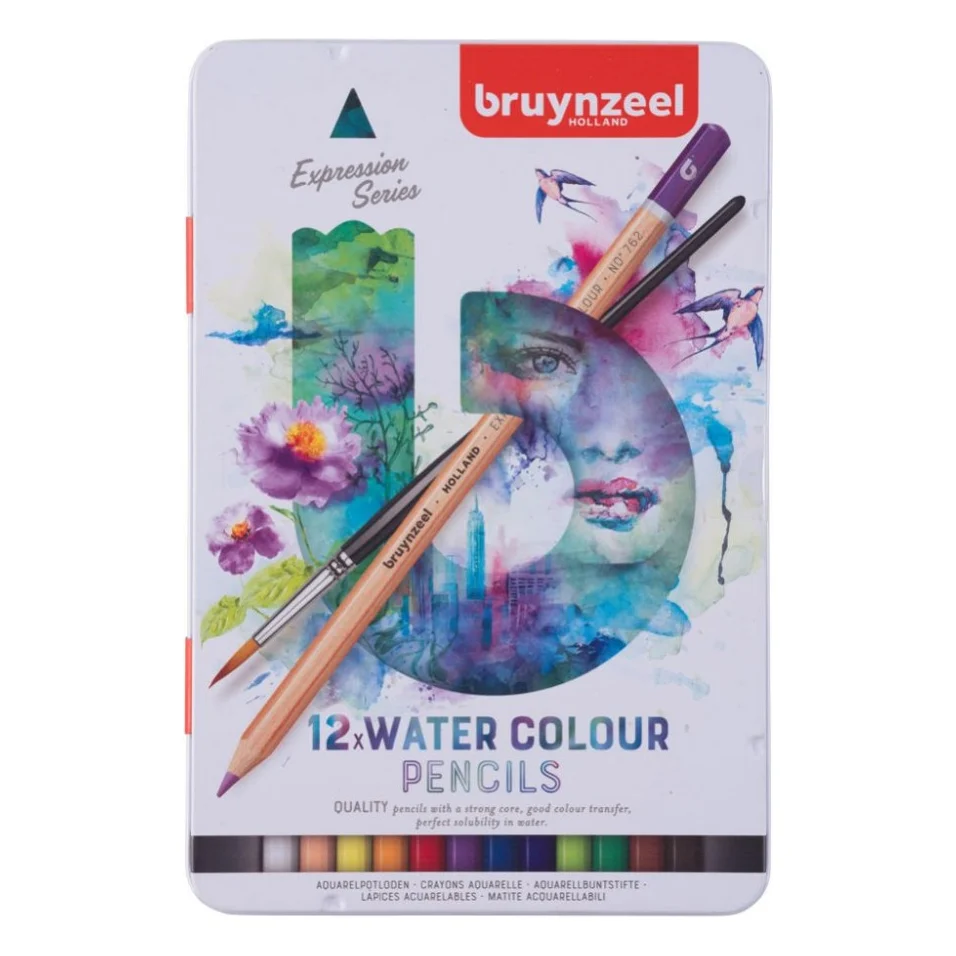 Олівці кольорові Bruynzeel EXPRESSION, акварельні 12 кольорів (8712079424961)