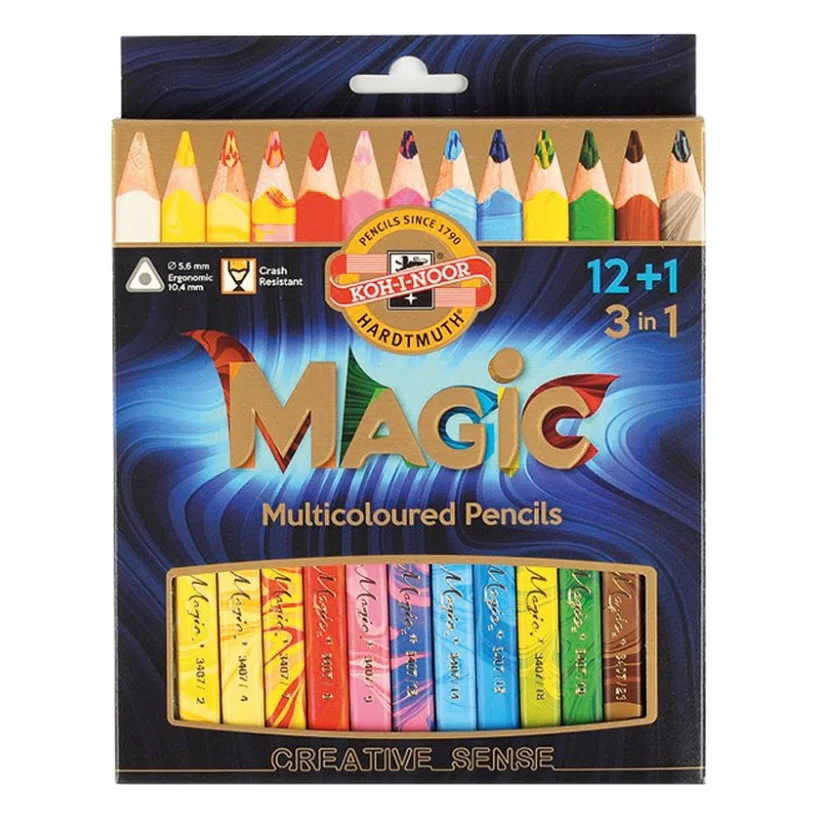 Олівці кольорові Koh-i-Noor Magic 12+1 кольорів (340801)