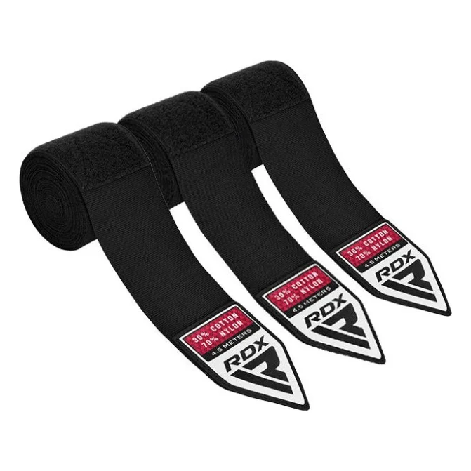 Бинт для спорту RDX RB Hand Wraps Combine 3 пари Black 4.5м (HWC-BBB+)