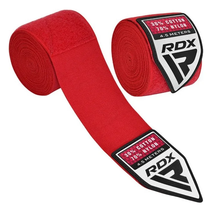 Бинт для спорту RDX WX Professional Boxing Hand Wraps Red 4.5м (HWX-RR+)
