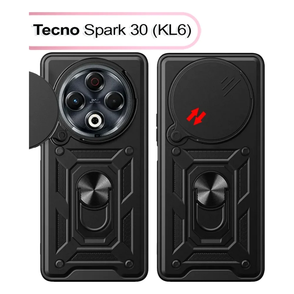 Чохол до мобільного телефона BeCover Military Tecno Spark 30 (KL6) Black (713541)