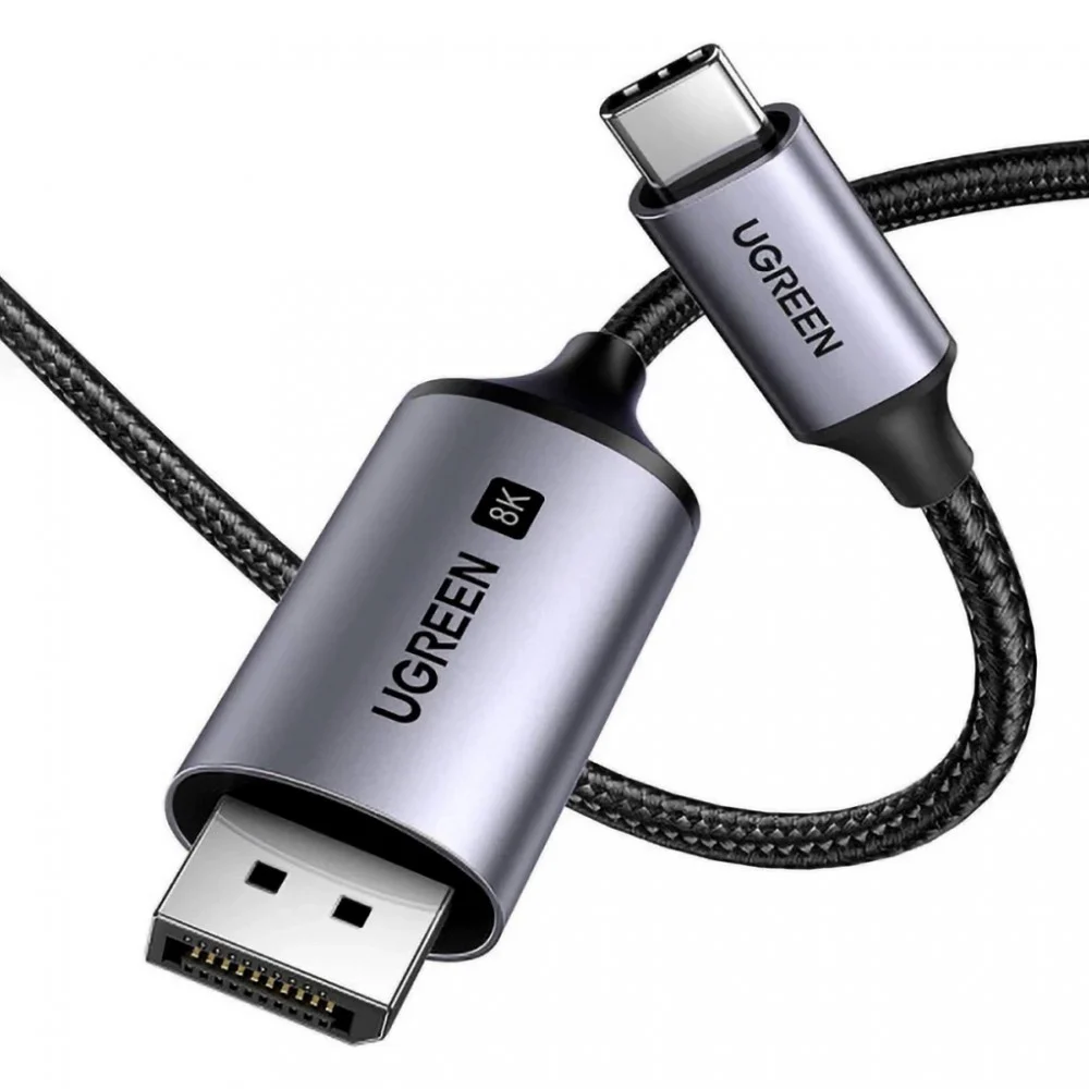 Кабель Ugreen CM556 USB-C to DisplayPort 8K Cable 2m Black (25158)