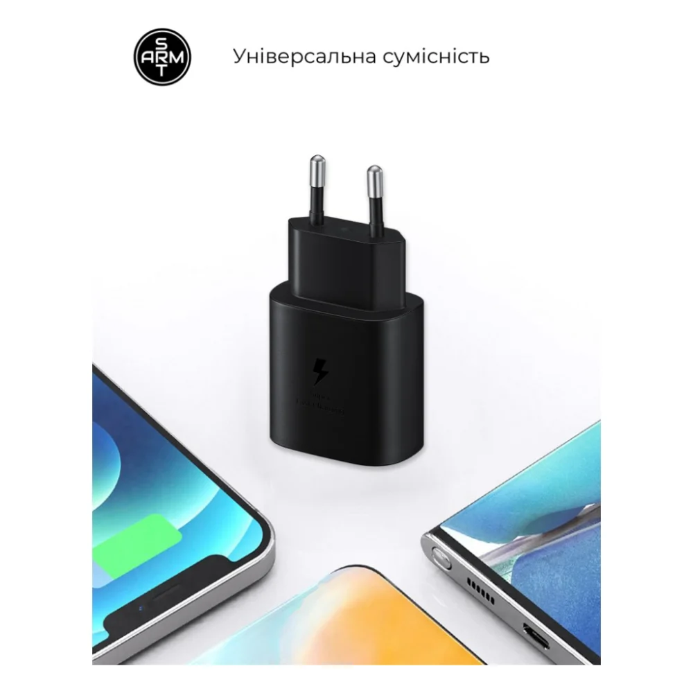 Зарядний пристрій Armorstandart AR-TA800 25W USB-C + cable USB-C to Lightning black (ARM77721) — фото 2