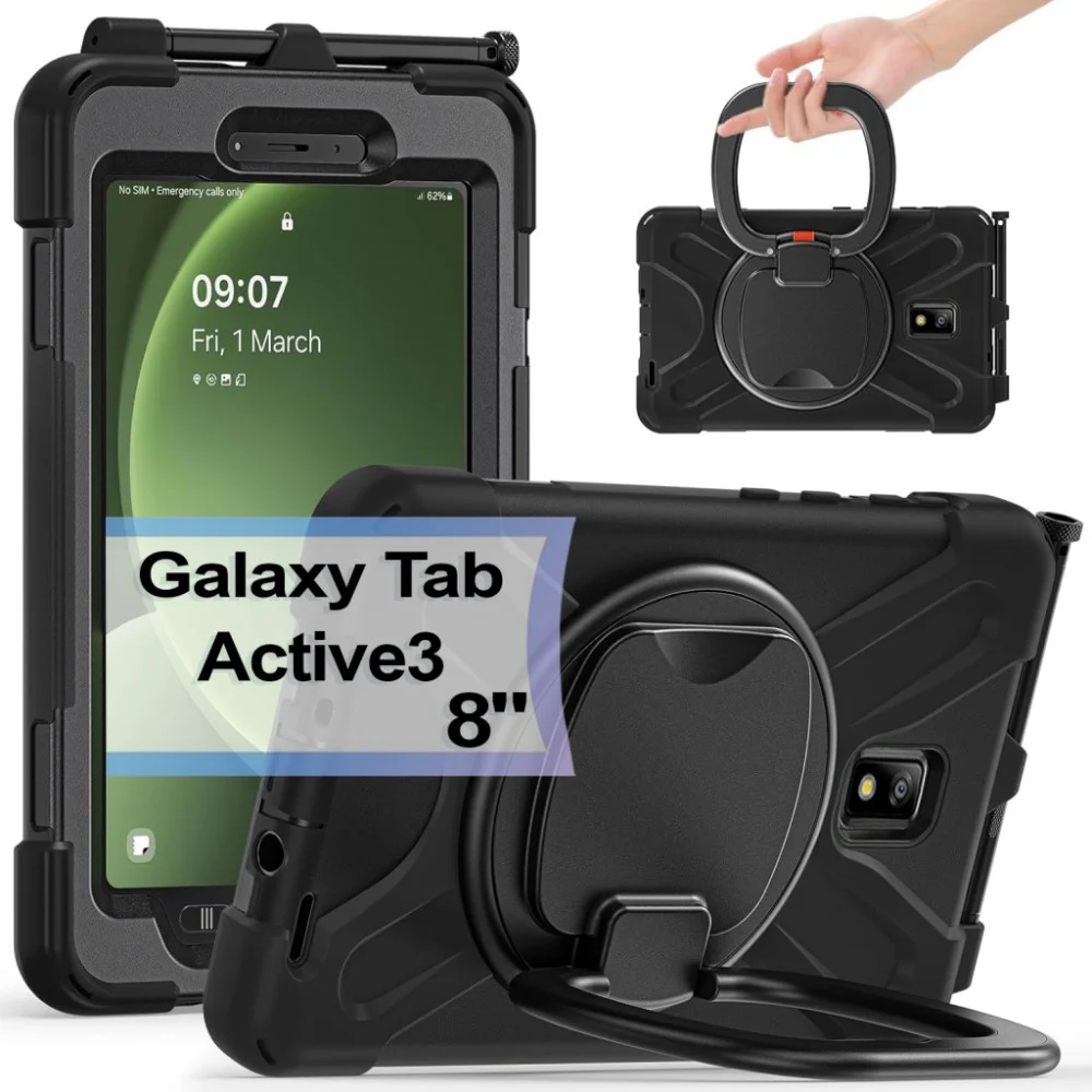 Чохол до планшета BeCover Heavy Duty Samsung Galaxy Tab Active 3 SM-T570/SM-T575/SM-T577 8" Black (713450)