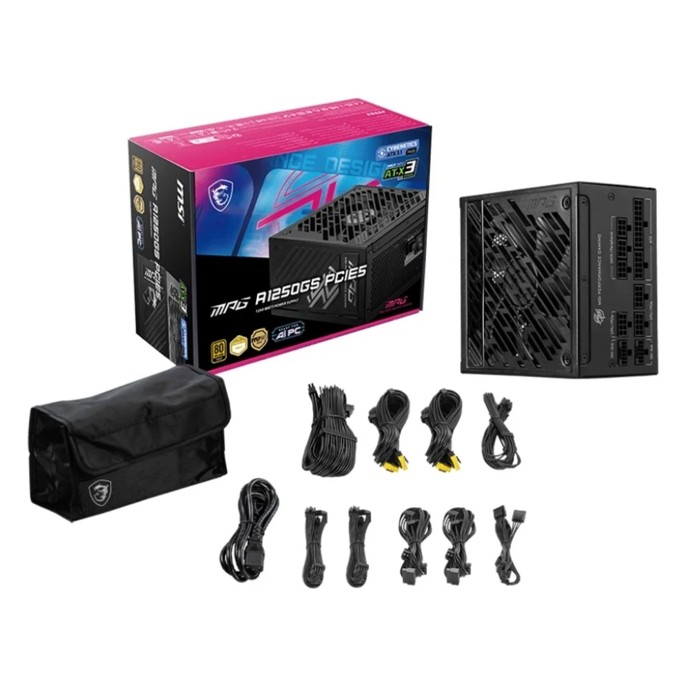Блок живлення MSI 1250W (MPG A1250GS PCIE5) — фото 5