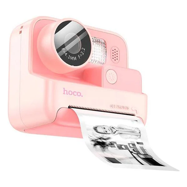 Камера миттєвого друку HOCO DV200 Dual lens Pink