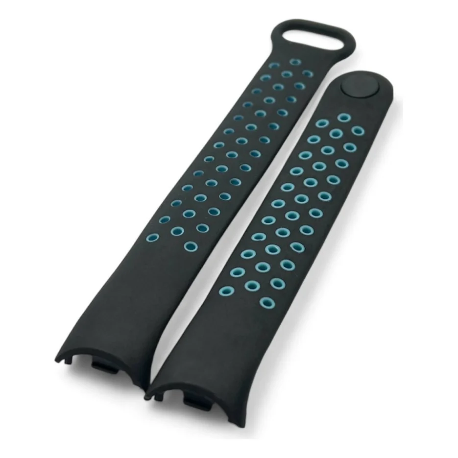 Ремінець до фітнес браслета BeCover Vents Style для Xiaomi Mi Smart Band 10 Black-Blue (713627) — фото 5