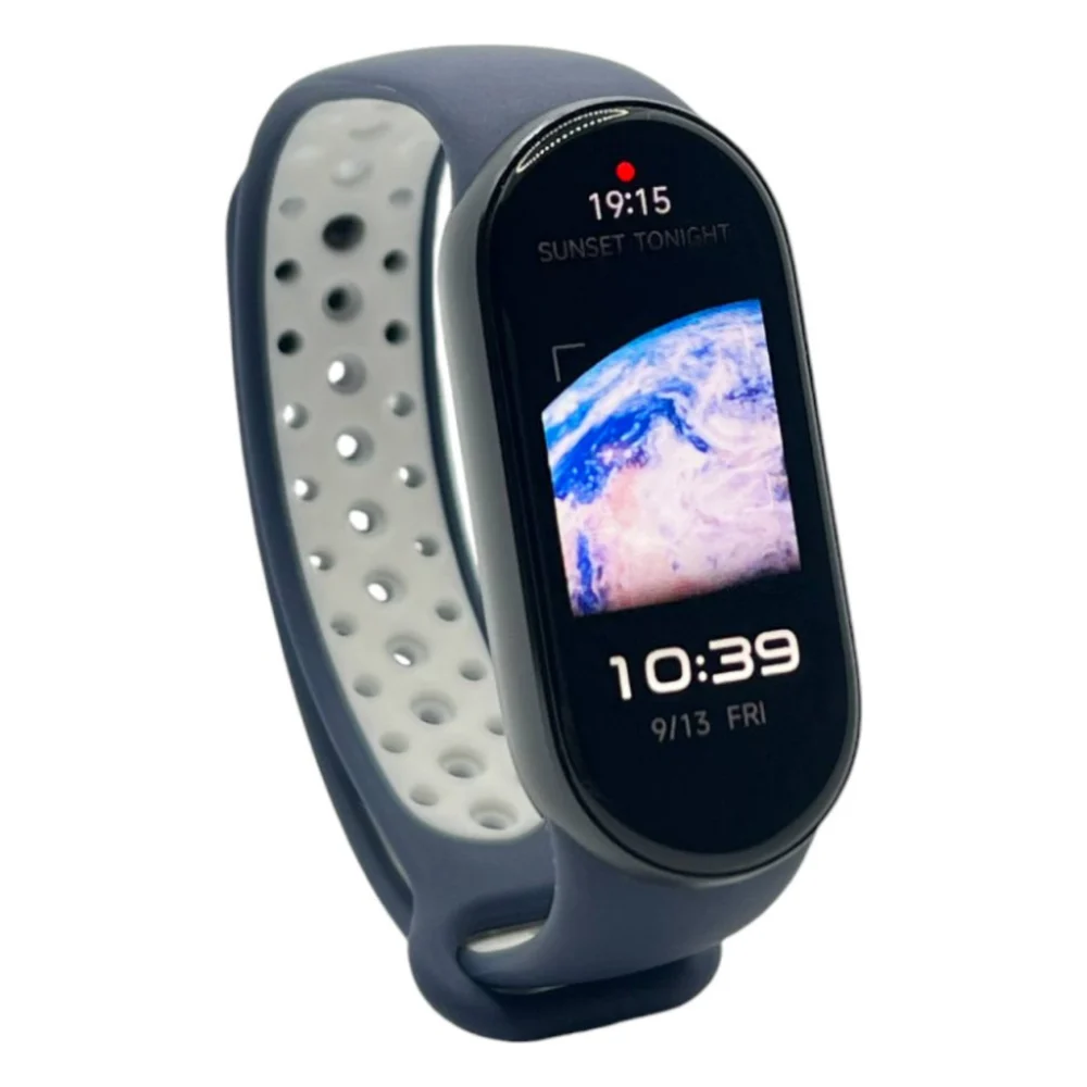 Ремінець до фітнес браслета BeCover Vents Style для Xiaomi Mi Smart Band 9 Blue-White (711987)
