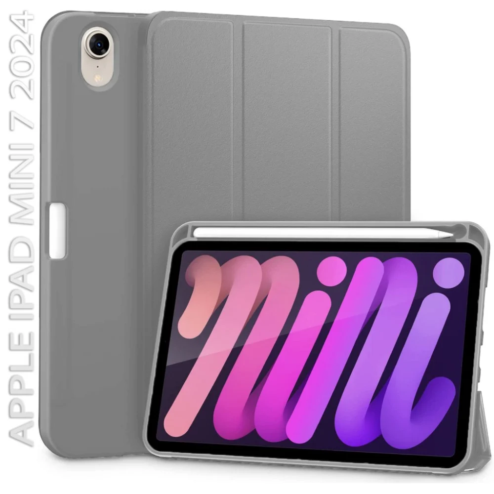 Чохол до планшета BeCover Direct Charge Pen with Apple Pencil Holder iPad Mini 7 2024 Gray (712461)