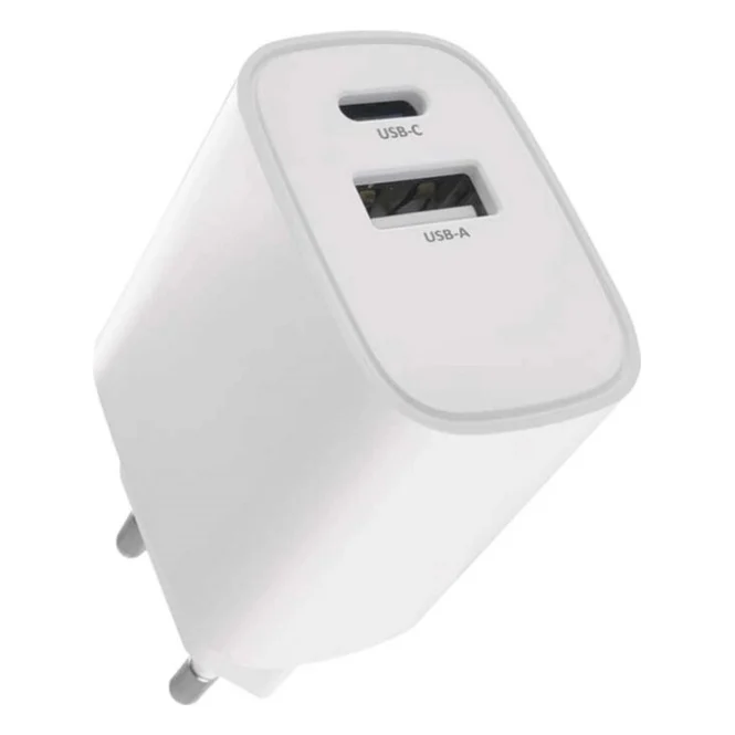 Зарядний пристрій EMOS V02B15 1xUSB-A + 1xUSB-C 15W GaN (V02B15)