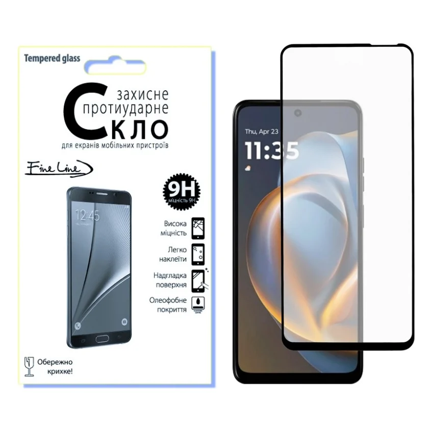 Скло захисне Fine Line Full Glue Motorola G05 Black (FL-TGFG-396)